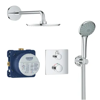 Dušas komplekts Grohe Grohtherm Rainshower Cosmopolitan 210, termostats, iebūvējams, hroms, 34734000 NEW