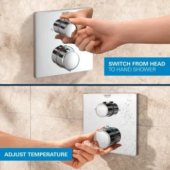 Dušas komplekts Grohe Precision, ar termostatu, iebūvējams, 31 cm, hroms, 34881000 NEW