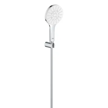 Dušas komplekts Grohe Rainshower SmartActive 130, 3 režīmi, ar šļūteni, 9.5 l/min, Moon White,26581LS0 NEW