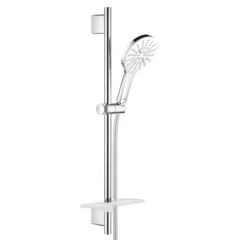 Dušas komplekts Grohe Rainshower SmartActive 130, 3 režīmi, stienis 60 cm ar šļūteni, 9.5 l/min, Moon White26577LS0 NEW
