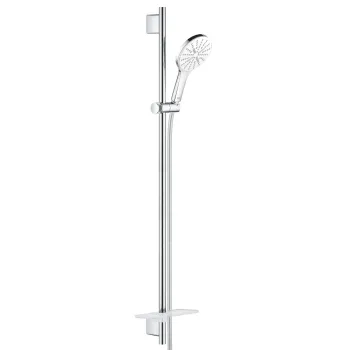Dušas komplekts Grohe Rainshower SmartActive 130, 3 režīmi, stienis 90 cm ar šļūteni, Moon White, 26578LS0 NEW