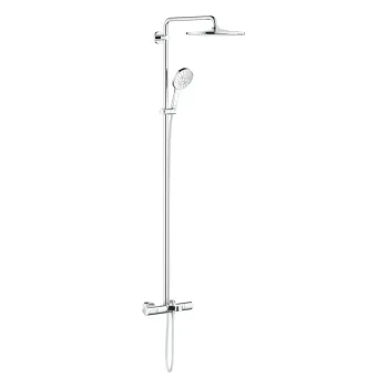 Dušas komplekts Grohe Rainshower SmartActive 310, ar termostatu, sienas montāžas, termostats, 3 režīmi, 9.5 l/min, hroms, 26657000 NEW