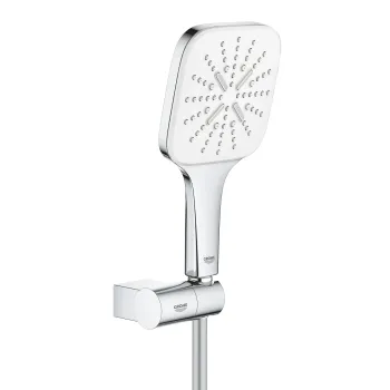 Dušas komplekts Grohe Rainshower SmartActive Cube 130, 3 režīmi, ar šļūteni, 9.5 l/min, Moon White, 26588LS0 NEW