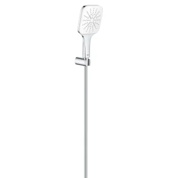 Dušas komplekts Grohe Rainshower SmartActive Cube 130, 3 režīmi, ar šļūteni, 9.5 l/min, Moon White, 26589LS0 NEW