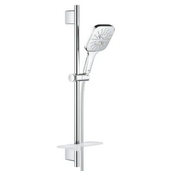 Dušas komplekts Grohe Rainshower SmartActive Cube, 3 režīmi, stienis 60 cm ar šļūteni, 9.5 l/min, hroms, 26584000 NEW