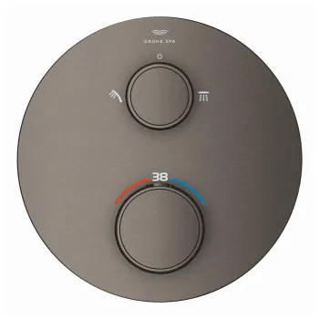 Dušas maisītājs Grohe Atrio Private Collection, iebūvējams, ar termostatu, diviem patērētājiem, matēta Hard Graphite, 24396AL0 NEW