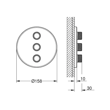 Dušas maisītājs Grohe Grohtherm SmartControl, iebūvēts, Cool Sunrise, 29122GL0 NEW