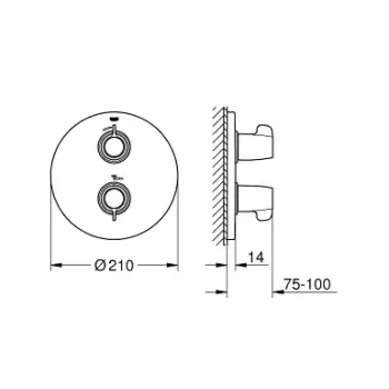 Dušas maisītājs Grohe Grohtherm Special, ar termostatu, iebūvējams, hroms, 29094000 NEW