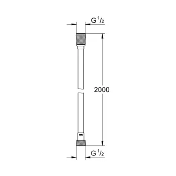 Dušas šļūtene Grohe VitalioFlex Silver 2 m, hroms, 27507001 NEW