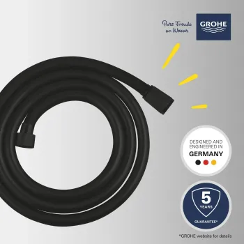 Dušas šļūtene Grohe VitalioFlex Trend 175 cm, matēts melns, 287422432 NEW
