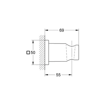 Dušas turētājs Grohe Rainshower, Hard Graphite, 27075A00 NEW