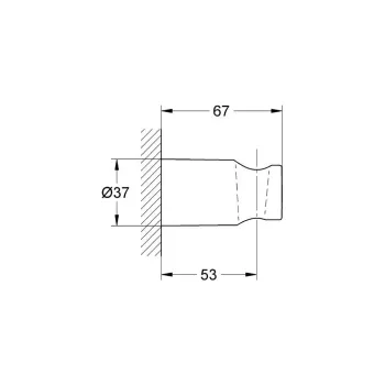 Dušas turētājs Grohe Rainshower, hroms, 27056000 NEW