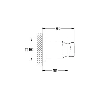 Dušas turētājs Grohe Rainshower, hroms, 27075000 NEW