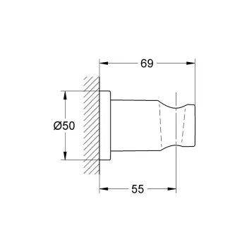 Dušas turētājs Grohe Rainshower, supersteel, 27074DC0 NEW