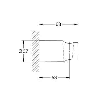 Dušas turētājs Grohe Vitalio Universal, hroms, 26102000 NEW