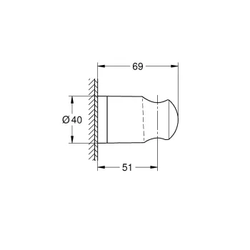 Dušas turētājs Grohe Vitalio Universal, hroms, 27958001 NEW