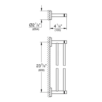 Dvieļu turētājs Grohe Essentials, dubultais, Cool Sunrise, 40802GL1 NEW