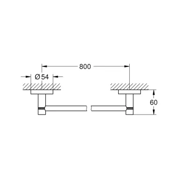 Dvieļu turētājs Grohe Essentials, matēta tumšs grafīts, 40386AL1 NEW