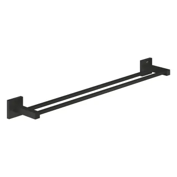 Dvieļu turētājs Grohe QuickFix Start Cube, dubultais, matēts melns, 411042430 NEW