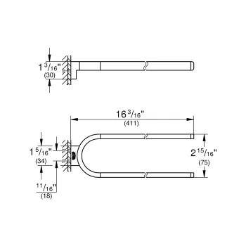 Dvieļu turētājs Grohe Selection, dubultais, Hard Graphite, 41059A00 NEW
