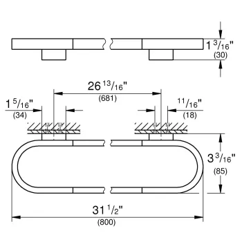 Dvieļu turētājs Grohe Selection, hroms, 41058000 NEW