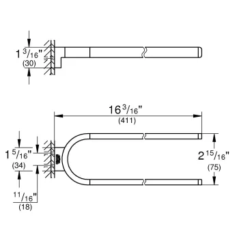 Dvieļu turētājs Grohe Selection, hroms, 41059000 NEW