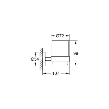 Glāzes / ziepju trauka turētājs Grohe Essentials, supersteel, 40369DC1 NEW