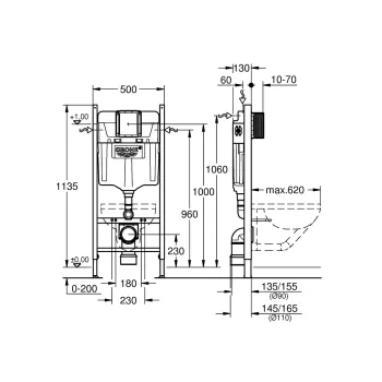 Montāžas rāmis Grohe Rapid SL, 38840000 NEW