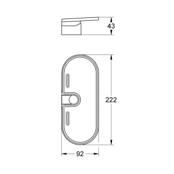 Plaukts dušas stienim Grohe Vitalio Universal, 27725000 NEW