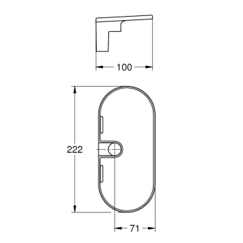 Plaukts dušas stienim Grohe Vitalio Universal, 27725001 NEW