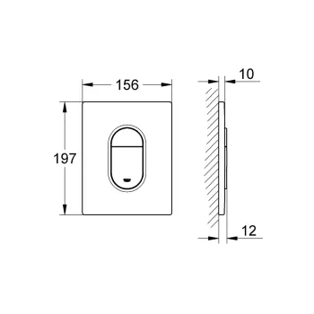 Poga Montāžas rāmim Grohe Arena Cosmopolitan, glossy black, 38844KV0 NEW