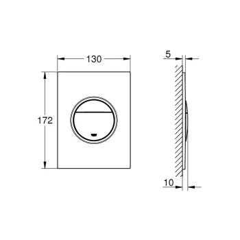 Poga Montāžas rāmim Grohe Nova Cosmopolitan S, phantom black, 37601KF0 NEW