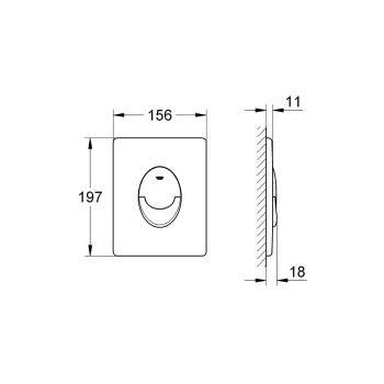 Poga Montāžas rāmim Grohe Skate Air, Alpine White, 38505SHH NEW