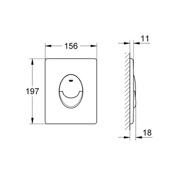 Poga Montāžas rāmim Grohe Skate Air, glossy black, 38505KV0 NEW