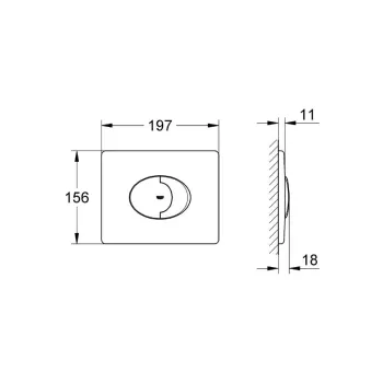 Poga Montāžas rāmim Grohe Skate Air, matēts hroms, 38506P00 NEW