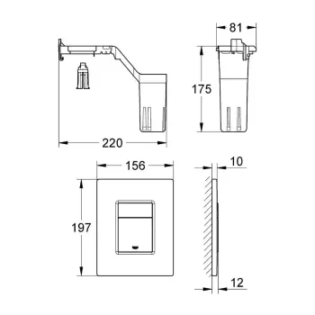 Poga Montāžas rāmim Grohe Skate Cosmo, hroms, 38805000 NEW