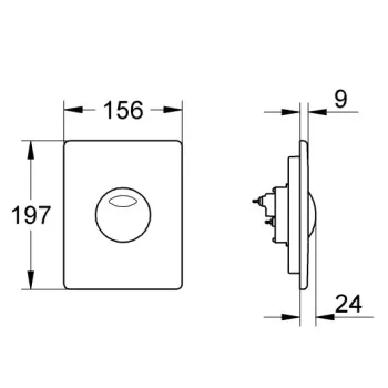 Poga Montāžas rāmim Grohe Skate, hroms, 42303000 NEW