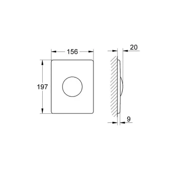 Poga Montāžas rāmim Grohe Skate, nerūsējošais tērauds, 38445SD0 NEW