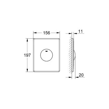 Poga Montāžas rāmim Grohe Skate, nerūsējošais tērauds, 38672SD0 NEW