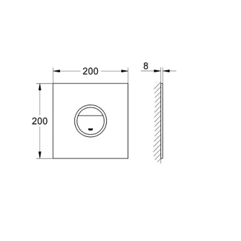 Poga Montāžas rāmim Grohe Veris, velvet black, 38915KS0 NEW