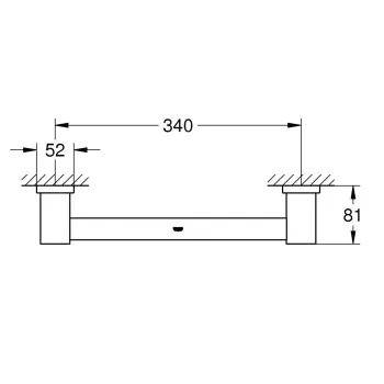 Rokturis vannas istabai Grohe Essentials Cube, supersteel, 40514DC1 NEW
