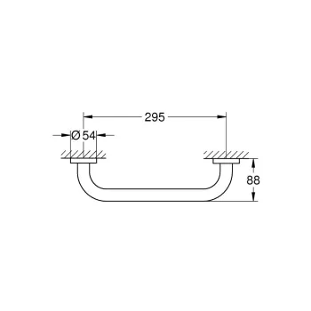 Rokturis vannas istabai Grohe QuickFix Start, garums 35 cm, matēts melns, 411892430 NEW
