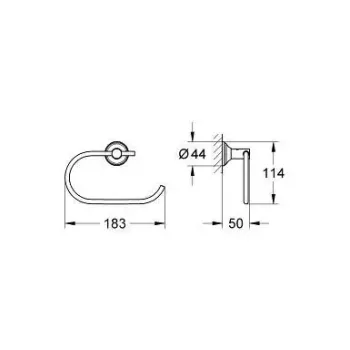 Tualetes papīra turētājs Grohe Essentials Authentic, hroms, 40657001 NEW