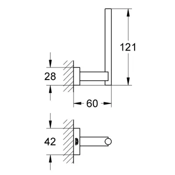 Tualetes papīra turētājs Grohe Essentials Cube, supersteel, 40623DC1 NEW