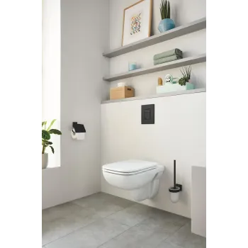 Tualetes papīra turētājs Grohe QuickFix Start Cube, matēts melns, 411022430 NEW