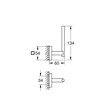 Tualetes papīra turētājs Grohe Start Cube, matēts melns, 409792430 NEW