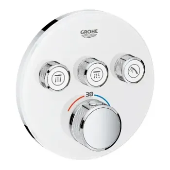Vannas / Dušas maisītājs Grohe Grohtherm SmartControl, iebūvējams, ar termostatu, 3 vārsti, Moon White, 29904LS0 NEW