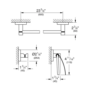 Vannas istabas aksesuāru komplekts Grohe Essentials, 3 daļu, supersteel, 40775DC1 NEW