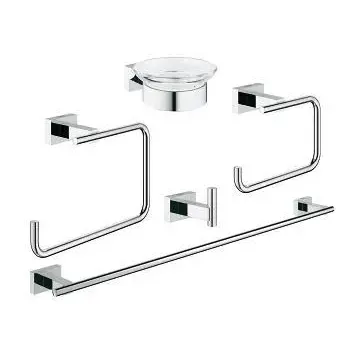 Vannas istabas aksesuāru komplekts Grohe Essentials Cube, 5 daļu, hroms, 40758001 NEW