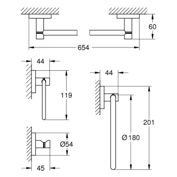 Vannas istabas aksesuāru komplekts Grohe Essentials, hroms, 40823001 NEW